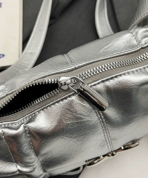 .KOM（ドットコム）の「A'GEM/9 × .kom 『.KOM/ドットケーオーエム』 リボンショルダー BAG（ショルダーバッグ・レディース・シルバー/ブラック/アイボリー/ピンク・FREE）」の17枚目の写真