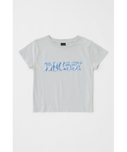 MOUSSY(マウジー)の「METALLIC LIQUID MOUSSY Tシャツ(Tシャツ/カットソー・レディース・ピンク/ホワイト/ブラック/ライトグレー・FREE)」の5枚目の写真