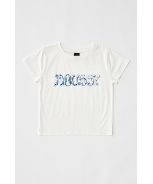 MOUSSY(マウジー)の「METALLIC LIQUID MOUSSY Tシャツ(Tシャツ/カットソー・レディース・ピンク/ホワイト/ブラック/ライトグレー・FREE)」の7枚目の写真