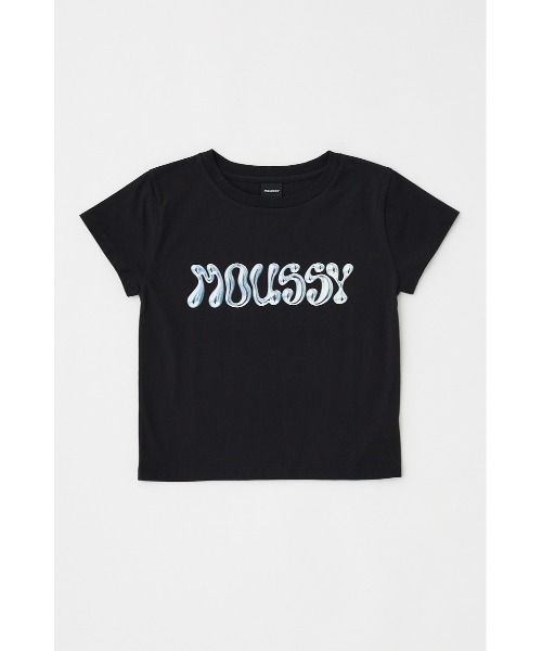 MOUSSY(マウジー)の「METALLIC LIQUID MOUSSY Tシャツ(Tシャツ/カットソー・レディース・ピンク/ホワイト/ブラック/ライトグレー・FREE)」の9枚目の写真