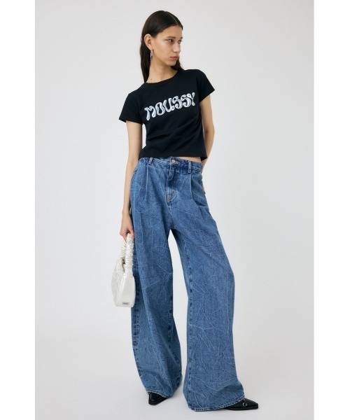 MOUSSY(マウジー)の「METALLIC LIQUID MOUSSY Tシャツ(Tシャツ/カットソー・レディース・ピンク/ホワイト/ブラック/ライトグレー・FREE)」の22枚目の写真