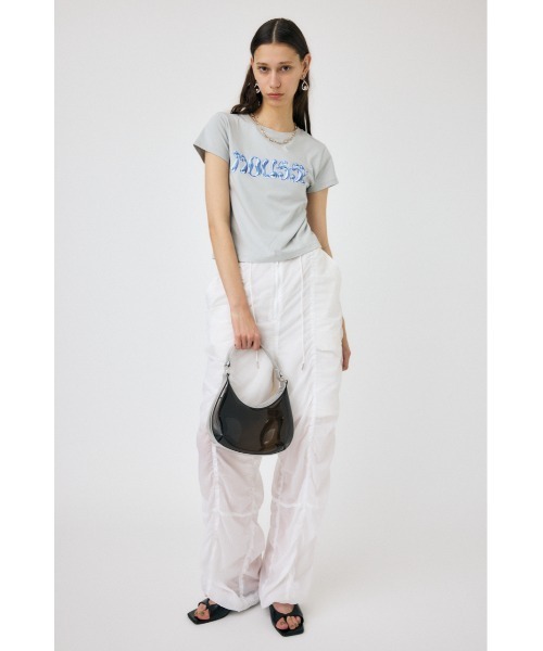 MOUSSY(マウジー)の「METALLIC LIQUID MOUSSY Tシャツ(Tシャツ/カットソー・レディース・ピンク/ホワイト/ブラック/ライトグレー・FREE)」の12枚目の写真