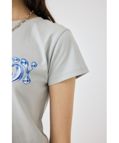 MOUSSY(マウジー)の「METALLIC LIQUID MOUSSY Tシャツ(Tシャツ/カットソー・レディース・ピンク/ホワイト/ブラック/ライトグレー・FREE)」の19枚目の写真