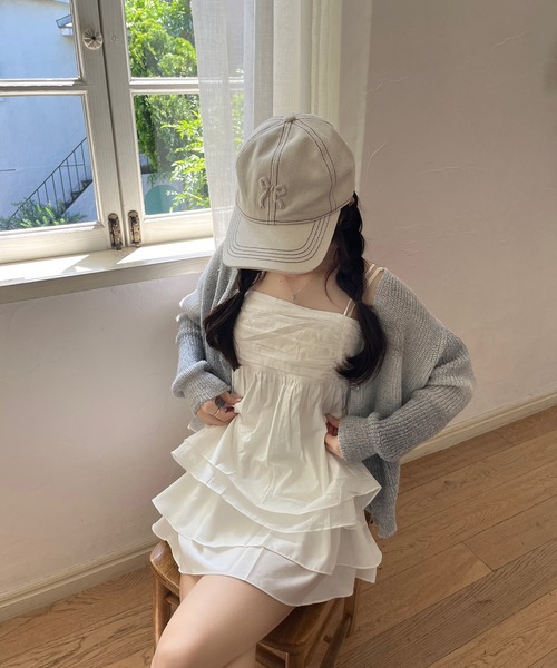 RiLi（リリ）の「ティアードフレアミニ【RL】（スカート・レディース・ブラック/ホワイト・FREE）」の4枚目の写真