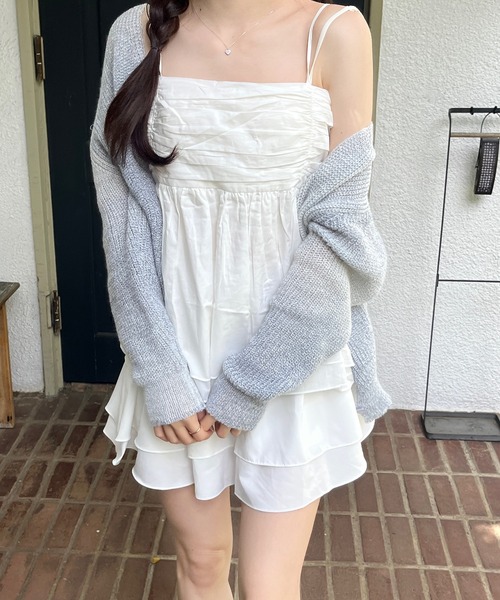 RiLi（リリ）の「ティアードフレアミニ【RL】（スカート・レディース・ブラック/ホワイト・FREE）」の3枚目の写真