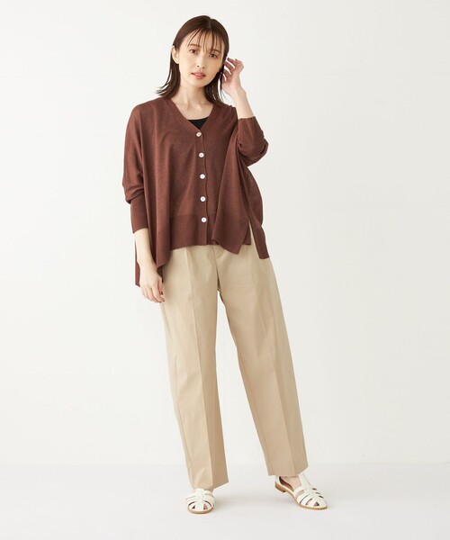 ❤️じゃりやんです❤️未使用♡MORABITOポンチョ風カーディガン Amazon | ［mino］夏 nico linen border ポンチョ カーディガン