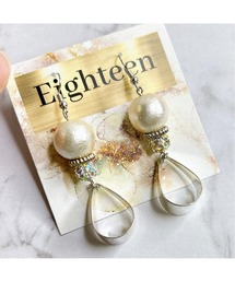 【Eighteen】フックシルバーパールピアス(MA)