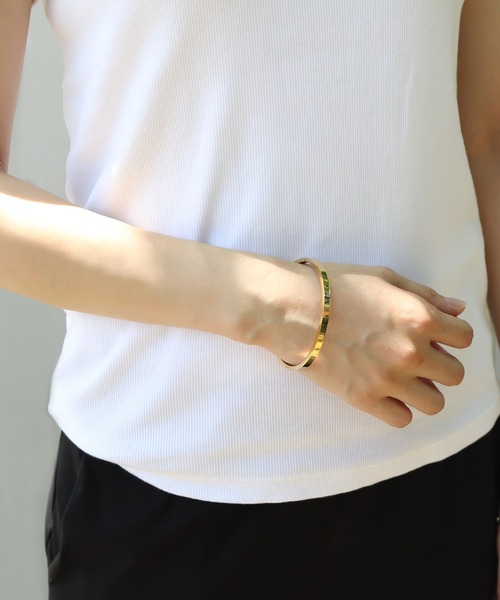 ieLS（イエルズ）の「金属アレルギー対応「ieLS」ステンレス　プレーンサークルバングル（バングル/リストバンド・メンズ・ゴールド/ブラック/シルバー・ONE SIZE）」の11枚目の写真