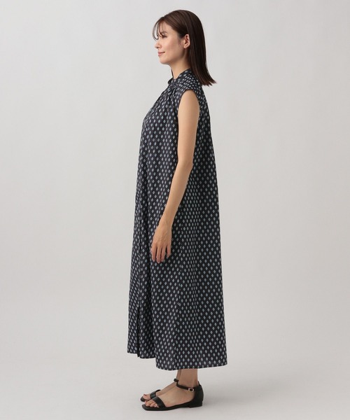 【新品同様】EPOCA 透かし柄ワンピース 黒 40(M〜小さめL) ワンピース レディース 40代 黒 白ワンピース 春夏 ノースリーブ