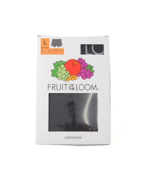 FRUIT OF THE LOOM（フルーツオブザルーム）の「【FRUIT OF THE LOOM】無地ワッフル BX / フルーツオブザルーム ワッフル素材 ボクサーパンツ リブ ロゴ入り（ボクサーパンツ・メンズ・ブラック/チャコール・M/L/XL）」の6枚目の写真