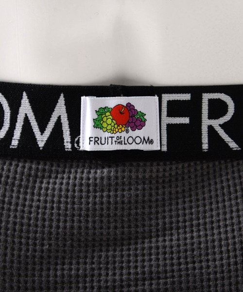 FRUIT OF THE LOOM（フルーツオブザルーム）の「【FRUIT OF THE LOOM】無地ワッフル BX / フルーツオブザルーム ワッフル素材 ボクサーパンツ リブ ロゴ入り（ボクサーパンツ・メンズ・ブラック/チャコール・M/L/XL）」の10枚目の写真