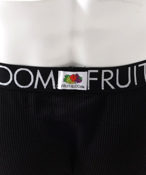 FRUIT OF THE LOOM（フルーツオブザルーム）の「【FRUIT OF THE LOOM】無地ワッフル BX / フルーツオブザルーム ワッフル素材 ボクサーパンツ リブ ロゴ入り（ボクサーパンツ・メンズ・ブラック/チャコール・M/L/XL）」の8枚目の写真