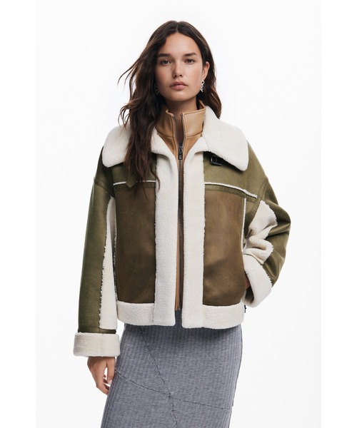 EDIMBURGO PUコート（ムートンコート）｜Desigual（デシグアル） 28,535円