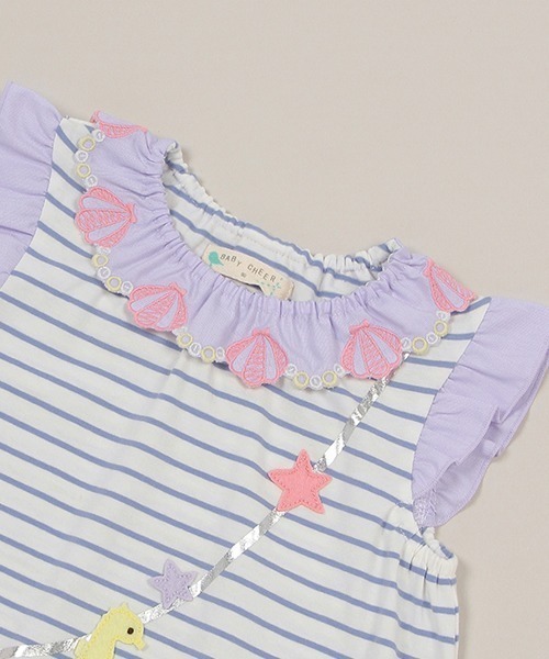 baby cheer(ベイビーチアー)の「シェルポシェットTシャツ(Tシャツ/カットソー・キッズ・ラベンダー/ブルー・90cm/100cm/110cm/120cm/80cm)」の8枚目の写真