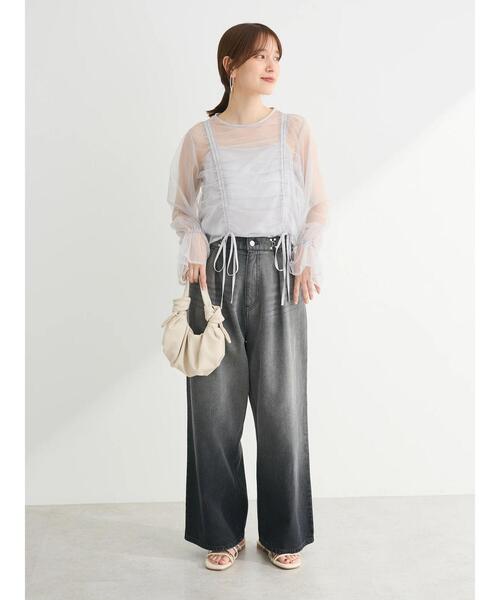 ELENCARE DUE(エレンカーレデュエ)の「・ELENCARE DUE チュールギャザーブラウス(シャツ/ブラウス・レディース・グレー/ブラック/アイボリー・FREE)」の17枚目の写真