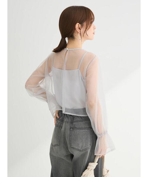 ELENCARE DUE(エレンカーレデュエ)の「・ELENCARE DUE チュールギャザーブラウス(シャツ/ブラウス・レディース・グレー/ブラック/アイボリー・FREE)」の22枚目の写真