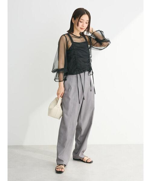 ELENCARE DUE(エレンカーレデュエ)の「・ELENCARE DUE チュールギャザーブラウス(シャツ/ブラウス・レディース・グレー/ブラック/アイボリー・FREE)」の12枚目の写真