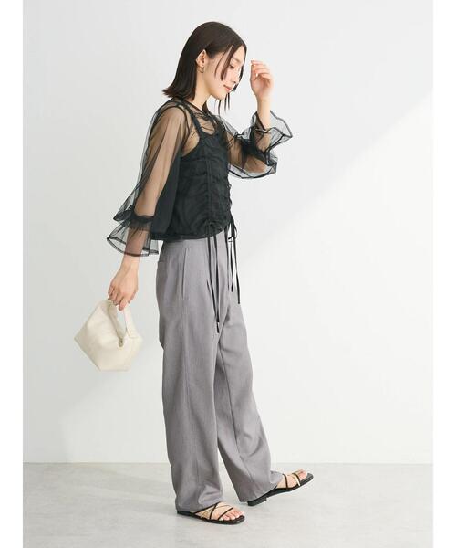 ELENCARE DUE(エレンカーレデュエ)の「・ELENCARE DUE チュールギャザーブラウス(シャツ/ブラウス・レディース・グレー/ブラック/アイボリー・FREE)」の13枚目の写真