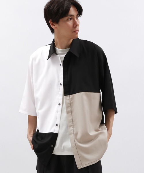 LAKOLE(ラコレ)の「TRアソート切り替えシャツ半袖 / 131481(シャツ/ブラウス・メンズ・チャコール/ベージュ/グリーン・X-LARGE/MEDIUM/LARGE)」の21枚目の写真