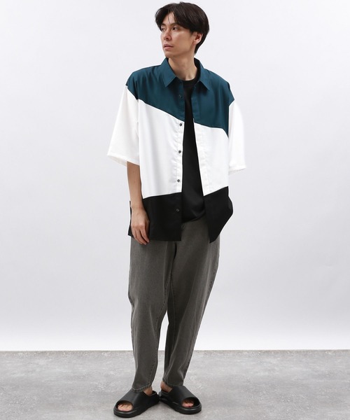 LAKOLE(ラコレ)の「TRアソート切り替えシャツ半袖 / 131481(シャツ/ブラウス・メンズ・チャコール/ベージュ/グリーン・X-LARGE/MEDIUM/LARGE)」の19枚目の写真