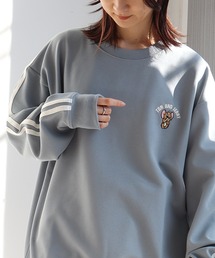 【Tom & Jerry/トム & ジェリー】 サイドライン ロゴ刺繍 ダンボール スウェット トレーナー