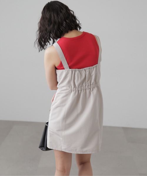 FREE'S MART（フリーズマート）の「カーゴミニジャンスカ（ワンピース・レディース・ブラック/ベージュ/グレー・SMALL/MEDIUM）」の14枚目の写真