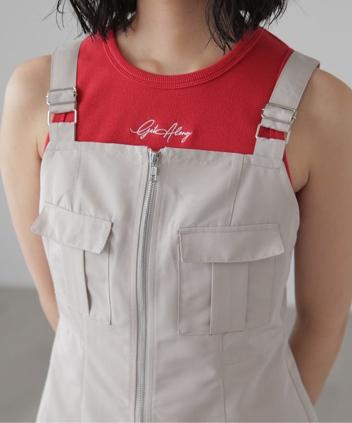 FREE'S MART（フリーズマート）の「カーゴミニジャンスカ（ワンピース・レディース・ブラック/ベージュ/グレー・SMALL/MEDIUM）」の21枚目の写真