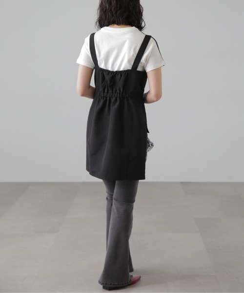 FREE'S MART（フリーズマート）の「カーゴミニジャンスカ（ワンピース・レディース・ブラック/ベージュ/グレー・SMALL/MEDIUM）」の4枚目の写真