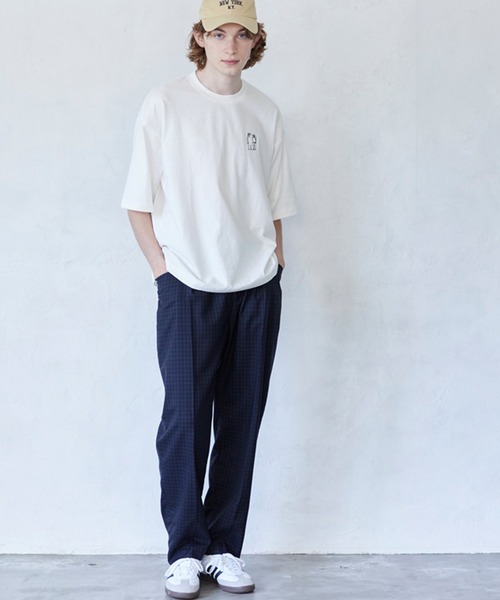 coca（coca）（コカ）の「ベア刺繍ワンポイントTシャツ（Tシャツ/カットソー・メンズ・ブラック/ライトベージュ/ホワイト/ネイビー・M/L/XL）」の9枚目の写真