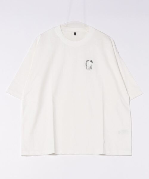 coca（coca）（コカ）の「ベア刺繍ワンポイントTシャツ（Tシャツ/カットソー・メンズ・ブラック/ライトベージュ/ホワイト/ネイビー・M/L/XL）」の14枚目の写真