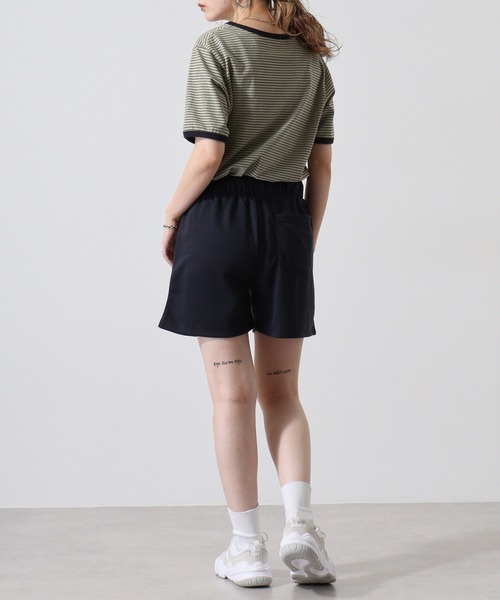 atONE(アットワン)の「ミニ裏毛ワンポイントプリントショートパンツ(その他パンツ・レディース・ネイビー/ブラック・M/L)」の5枚目の写真