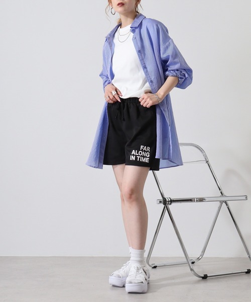 atONE(アットワン)の「ミニ裏毛ワンポイントプリントショートパンツ(その他パンツ・レディース・ネイビー/ブラック・M/L)」の17枚目の写真
