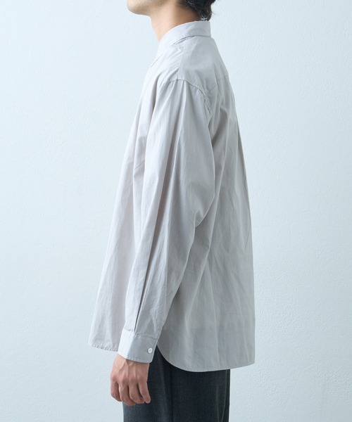 CIAOPANIC TYPY（チャオパニックティピー）の「針抜きストライプレギュラーカラーシャツ（シャツ/ブラウス・メンズ・カーキ/ブラウン/ブルー/グレー・LARGE/MEDIUM）」の10枚目の写真