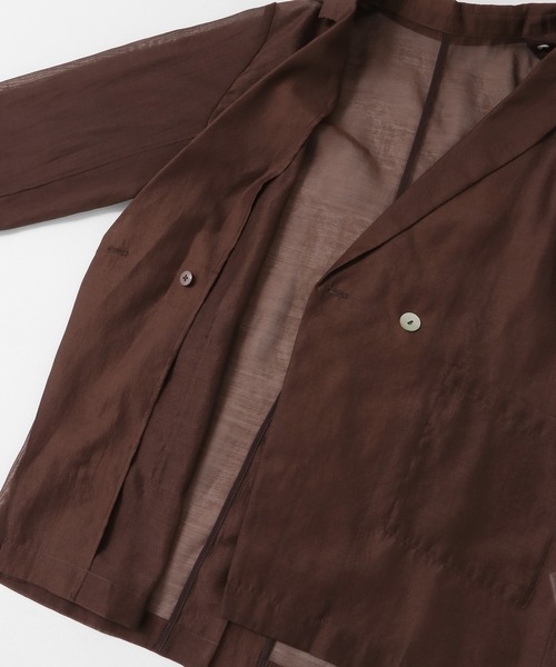 SENSE OF PLACE by URBAN RESEARCH（センスオブプレイスバイアーバンリサーチ）の「シアーテーラードジャケット（テーラードジャケット・レディース・ブラウン/ブラック・ONE）」の19枚目の写真