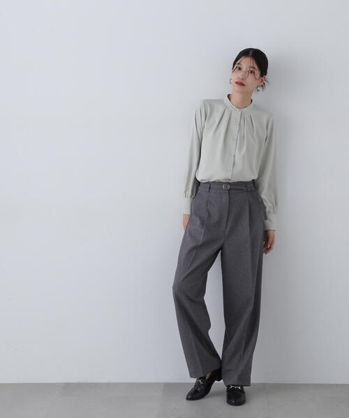 N.（N. Natural Beauty Basic）（エヌエヌナチュラルビューティーベーシック）の「◆センタープレスベルト付ワイドパンツ（その他パンツ・レディース・グレー/モカ/ボルドー・SMALL/MEDIUM）」の17枚目の写真