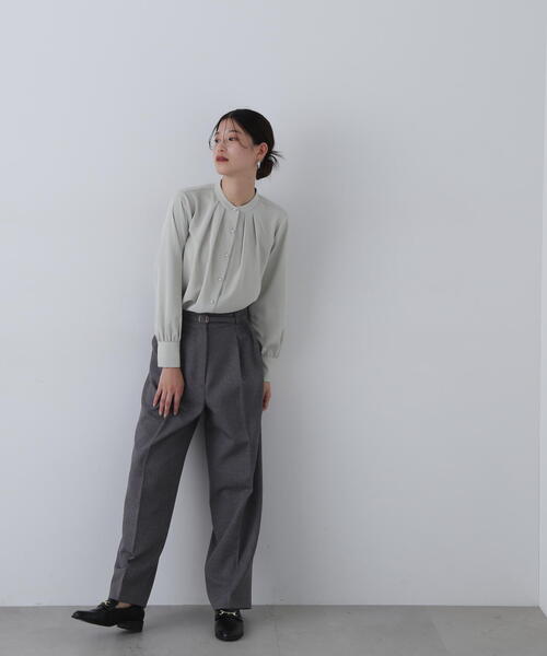 N.（N. Natural Beauty Basic）（エヌエヌナチュラルビューティーベーシック）の「◆センタープレスベルト付ワイドパンツ（その他パンツ・レディース・グレー/モカ/ボルドー・SMALL/MEDIUM）」の18枚目の写真