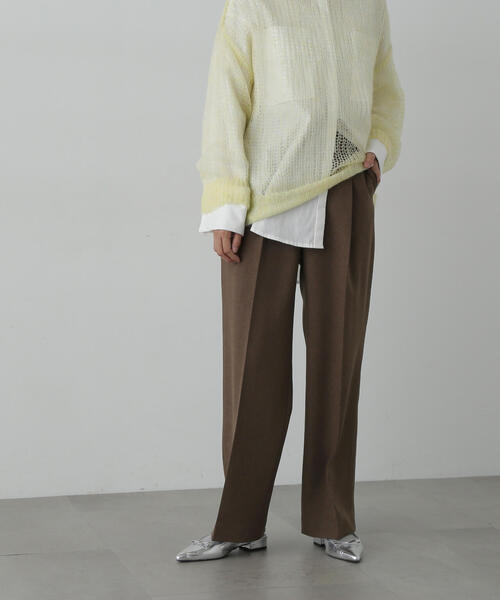 N.（N. Natural Beauty Basic）（エヌエヌナチュラルビューティーベーシック）の「◆センタープレスベルト付ワイドパンツ（その他パンツ・レディース・グレー/モカ/ボルドー・SMALL/MEDIUM）」の21枚目の写真