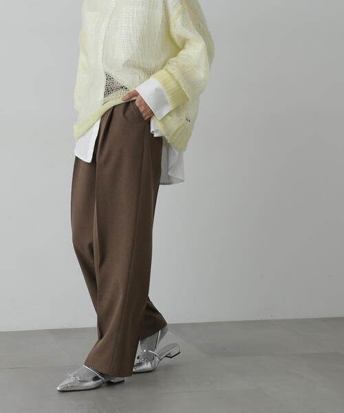 N.（N. Natural Beauty Basic）（エヌエヌナチュラルビューティーベーシック）の「◆センタープレスベルト付ワイドパンツ（その他パンツ・レディース・グレー/モカ/ボルドー・SMALL/MEDIUM）」の22枚目の写真