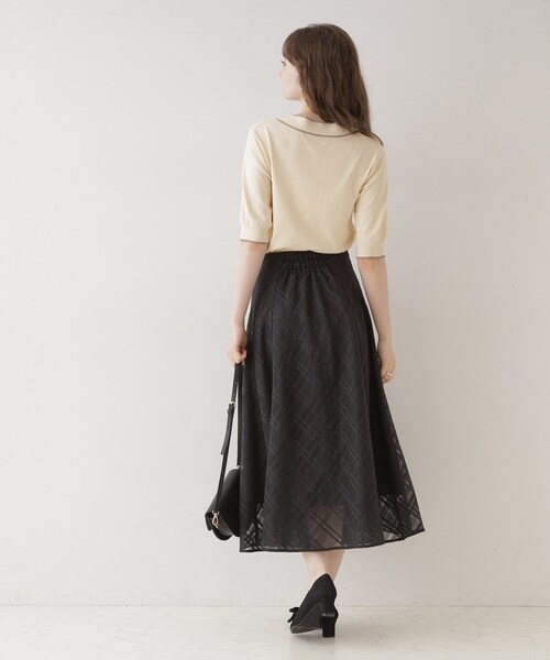 couture brooch（クチュールブローチ）の「◆【上品なアクセントをプラス】配色フェイクパールタイ（ニット/セーター・レディース・ブルー系9/アイボリー系4/ブラック系4・36/38/42）」の6枚目の写真