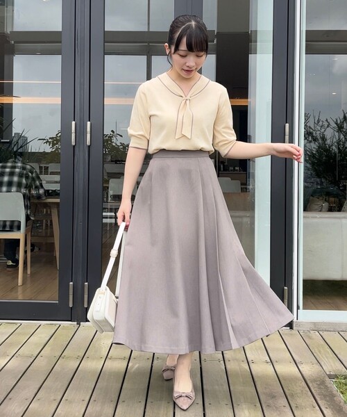 couture brooch（クチュールブローチ）の「◆【上品なアクセントをプラス】配色フェイクパールタイ（ニット/セーター・レディース・ブルー系9/アイボリー系4/ブラック系4・36/38/42）」の10枚目の写真