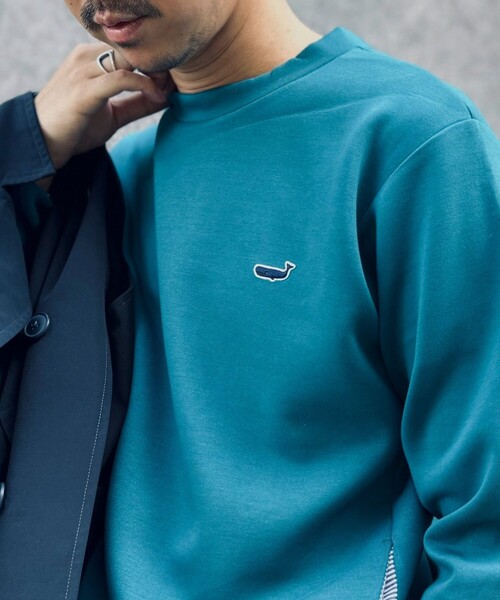 NOLLEY’S（ノーリーズ）の「ダブルエアー クジラ クルーネックプルオーバー 24AW（スウェット・メンズ・グレイッシュブルー/グレー/ブラック系その他/ネイビー・S/M/L）」の5枚目の写真