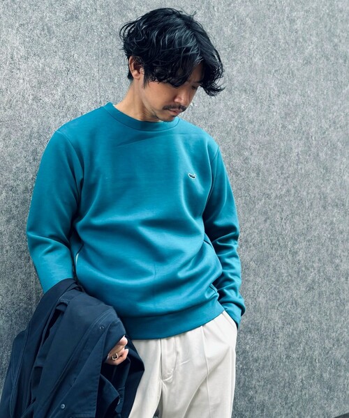 NOLLEY’S（ノーリーズ）の「ダブルエアー クジラ クルーネックプルオーバー 24AW（スウェット・メンズ・グレイッシュブルー/グレー/ブラック系その他/ネイビー・S/M/L）」の7枚目の写真