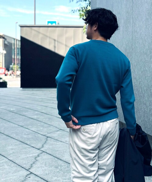 NOLLEY’S（ノーリーズ）の「ダブルエアー クジラ クルーネックプルオーバー 24AW（スウェット・メンズ・グレイッシュブルー/グレー/ブラック系その他/ネイビー・S/M/L）」の8枚目の写真