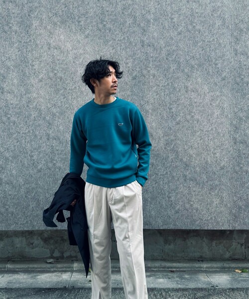 NOLLEY’S（ノーリーズ）の「ダブルエアー クジラ クルーネックプルオーバー 24AW（スウェット・メンズ・グレイッシュブルー/グレー/ブラック系その他/ネイビー・S/M/L）」の9枚目の写真