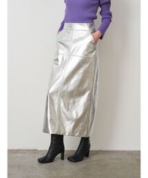 ELENDEEK | エナメルフォーレザーIラインスカート(スカート)