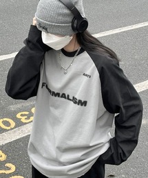 フロントデザイン ラグランロンT