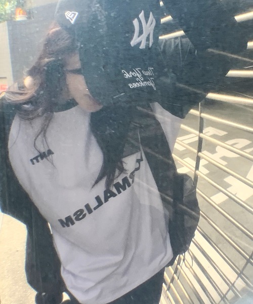 lilful(リルフル)の「フロントデザイン ラグランロンT(Tシャツ/カットソー・レディース・グレー/ブラック系その他/ホワイト・M/L)」の10枚目の写真