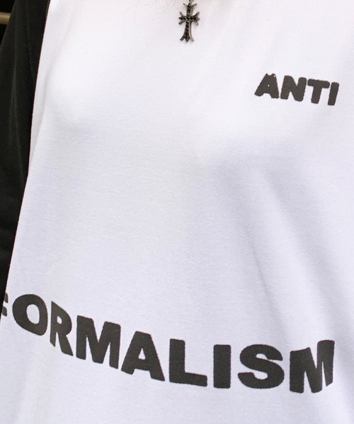 lilful(リルフル)の「フロントデザイン ラグランロンT(Tシャツ/カットソー・レディース・グレー/ブラック系その他/ホワイト・M/L)」の16枚目の写真