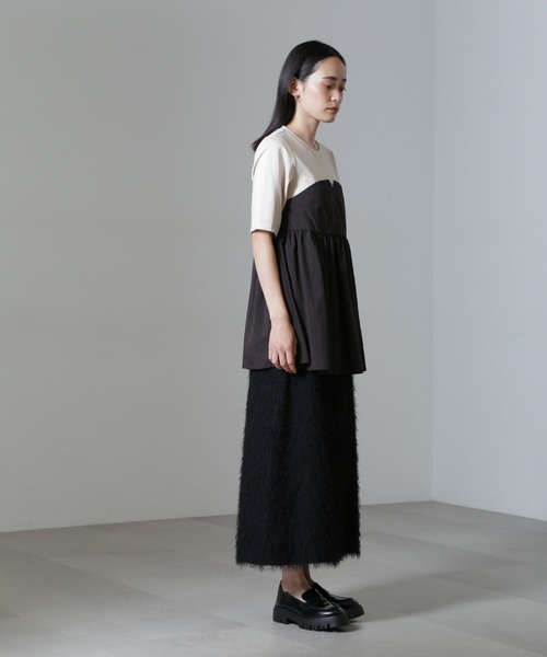 【セール】ビスチェコンビギャザートップス（Tシャツ/カットソー）｜nano･universe（ナノユニバース）