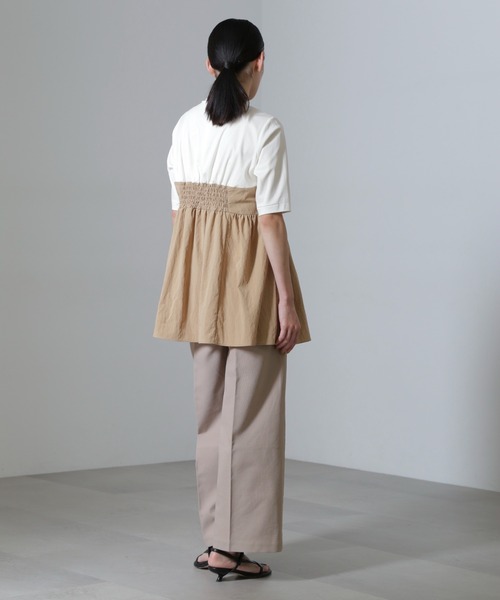 【セール】ビスチェコンビギャザートップス（Tシャツ/カットソー）｜nano･universe（ナノユニバース）